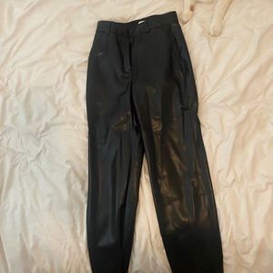 Babaton from Aritzia faux leather straight leg pants size 4